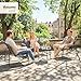 Outsunny Gartenmöbel Set Sitzgruppe für 4 Personen Atmungsaktiv Gartenlounge mit 2er Sofa 2 Sessel Seilflecht Rund Tisch Fußpads, Wetterfest Outdoor Balkonmöbel Terrassenmöbel für Garten Balkon Grau