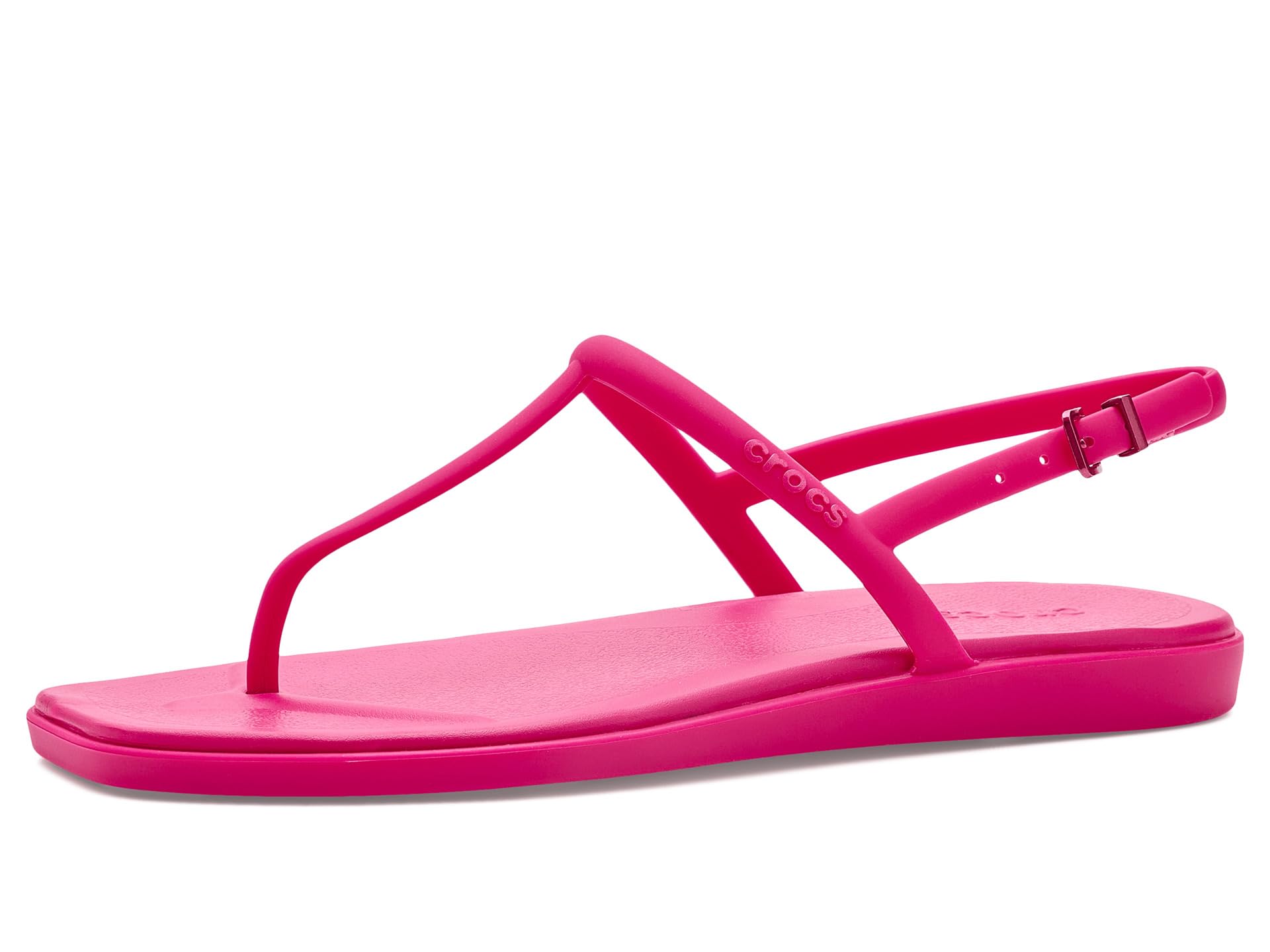 Crocs Women's Pink Miami Flip Flops in Size 9, Sports Direct