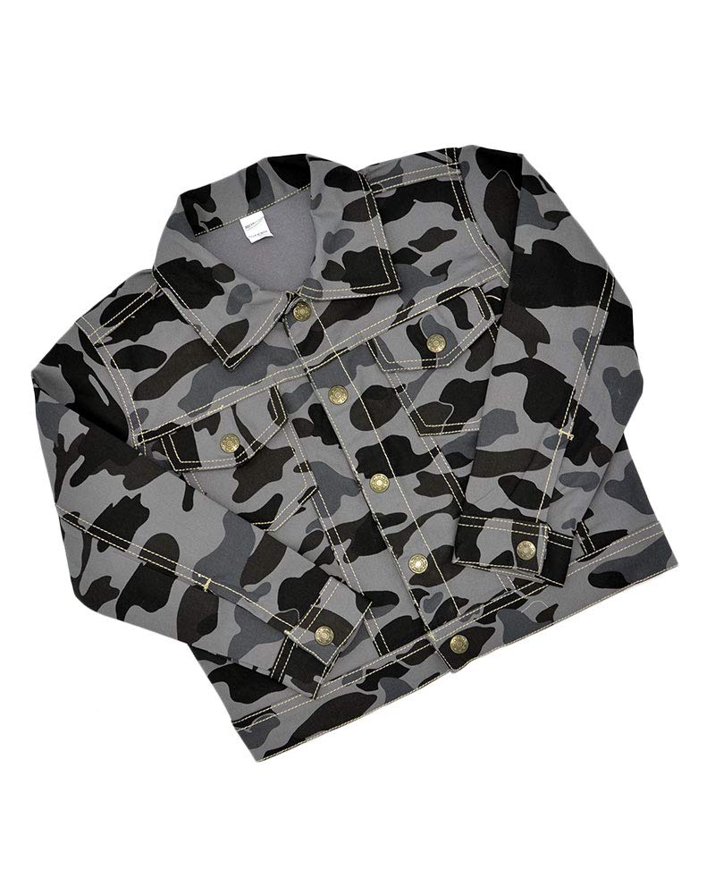 Monag Toddler Camouflage Jacket (4T, Grey)