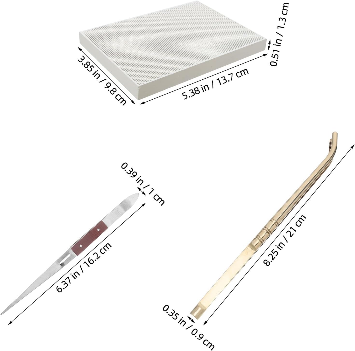 Quartz Honeycomb Firebrick Jewelry Soldering Kit with Copper Tongs
