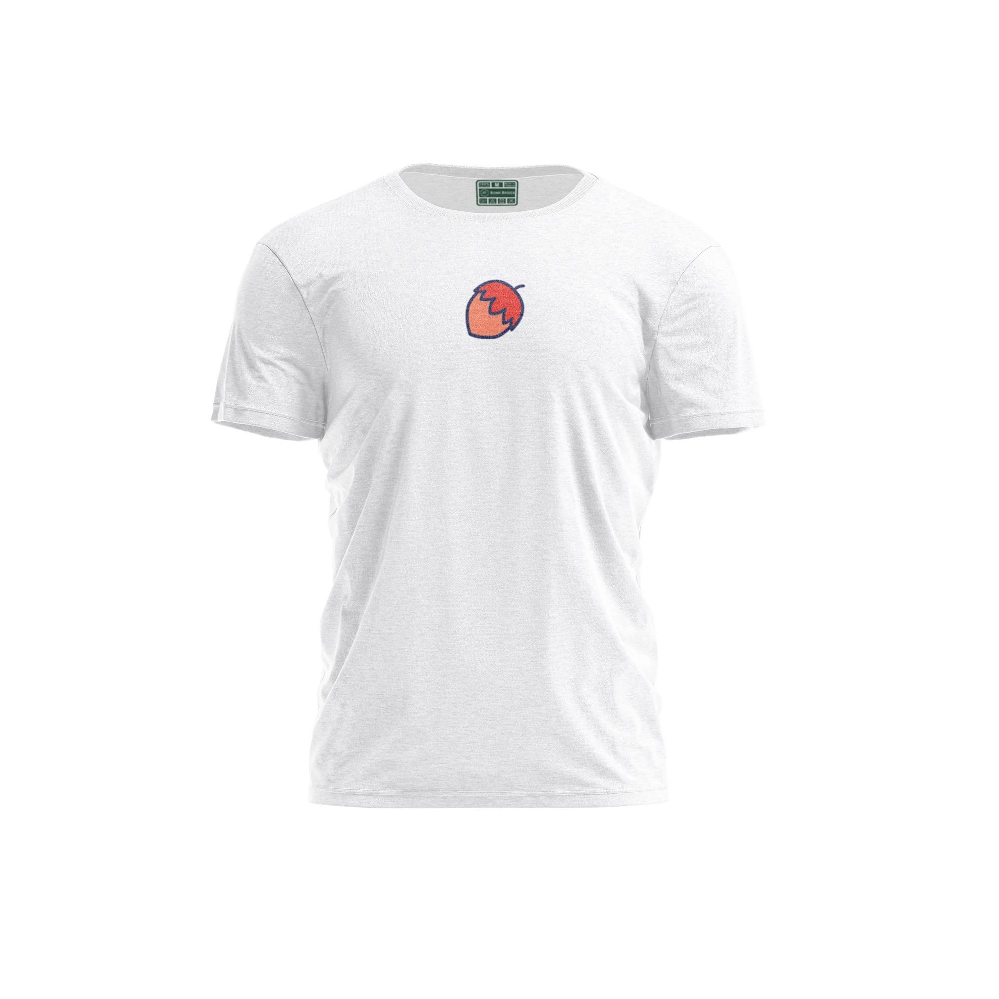 Bona Basics, Digitally Printed, Men's Basic T-Shirt,%100 Cotton, White, Casual, Men's Tops, Size: XL