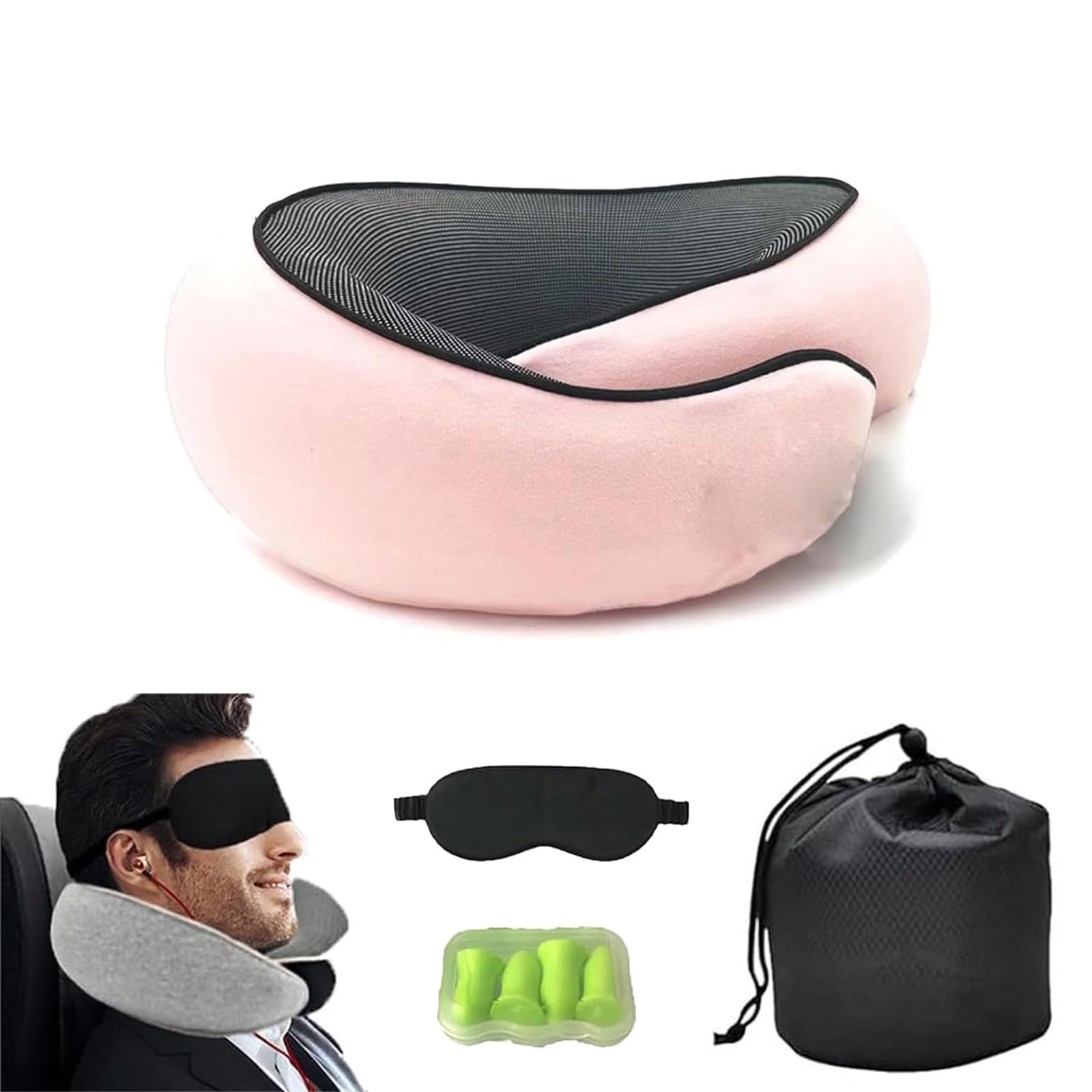 Travel Pillow,Travel Neck Pillow,Travel Pillows for Airplanes,Memory Foam Travel Pillow Neck Pillow for Traveling Suitable for Airplanes,Offices and