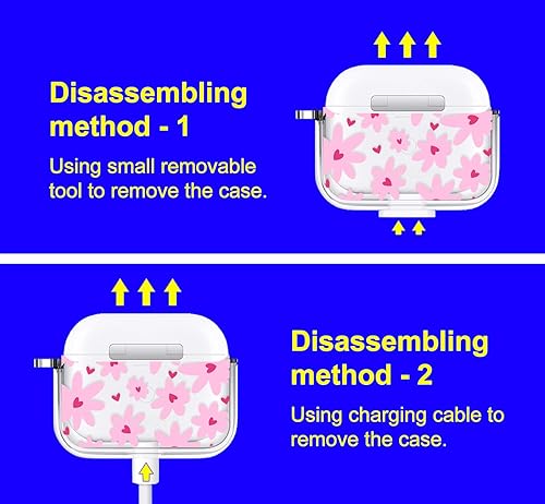 Miniatura 381 de MOSNOVO Funda protectora transparente para AirPods Pro 3, con anillo de metal duro de lujo de doble capa a prueba de golpes, diseñado para AirPods