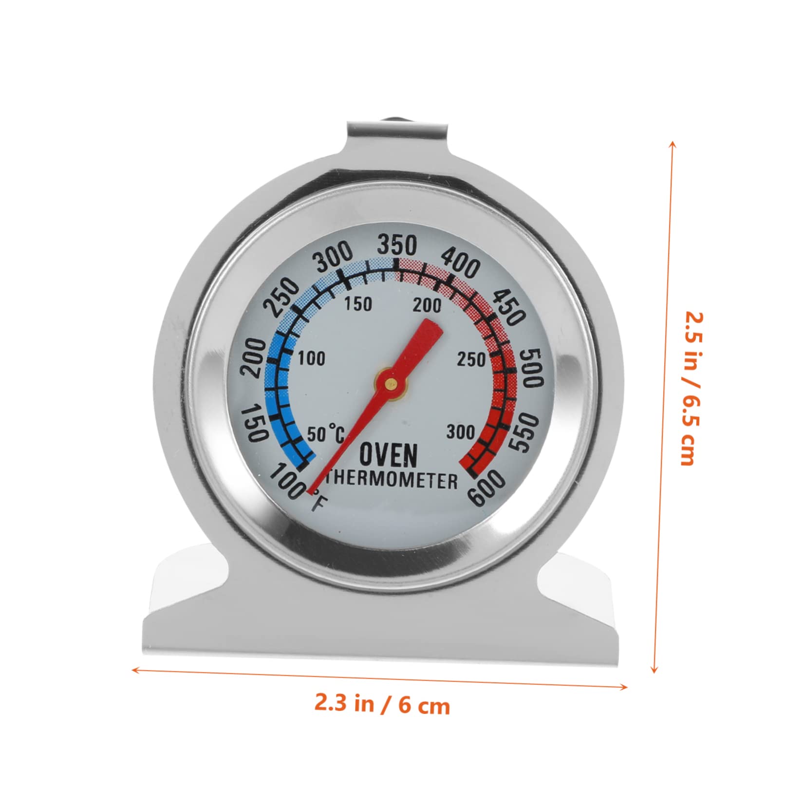TIDTALEO Stainless Steel Oven Thermometer Accurate Temperature Measuring Tool for Grilling Baking and Smoker Use Easy to Read Dial with Indicators Range Portable