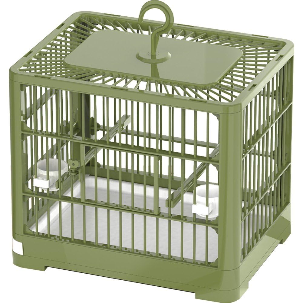vepoty Bird Carrier Cage with Handle Standing Bird Cage Bird Keeping Cage Hanging Bird Nest for Birds Parrot Parakeets Canaries
