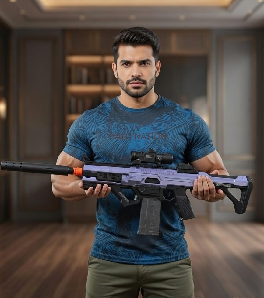 Image of HALO NATION M24 HALO NATION Foam Dart Blaster Gun Toy with Shell Ejection 91cm for Kids Teens Battery Operated Automatic Continuous Power Shots Electric Burst Gun Toy