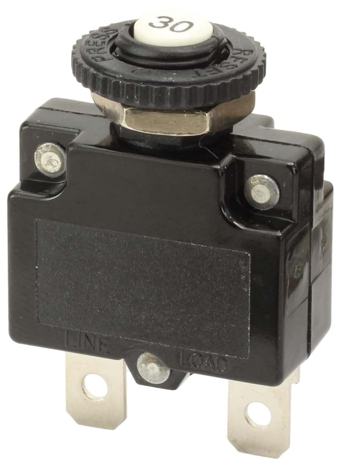 Fastronix 30 Amp Push Button Manual Reset Circuit Breaker Panel Mount Kit