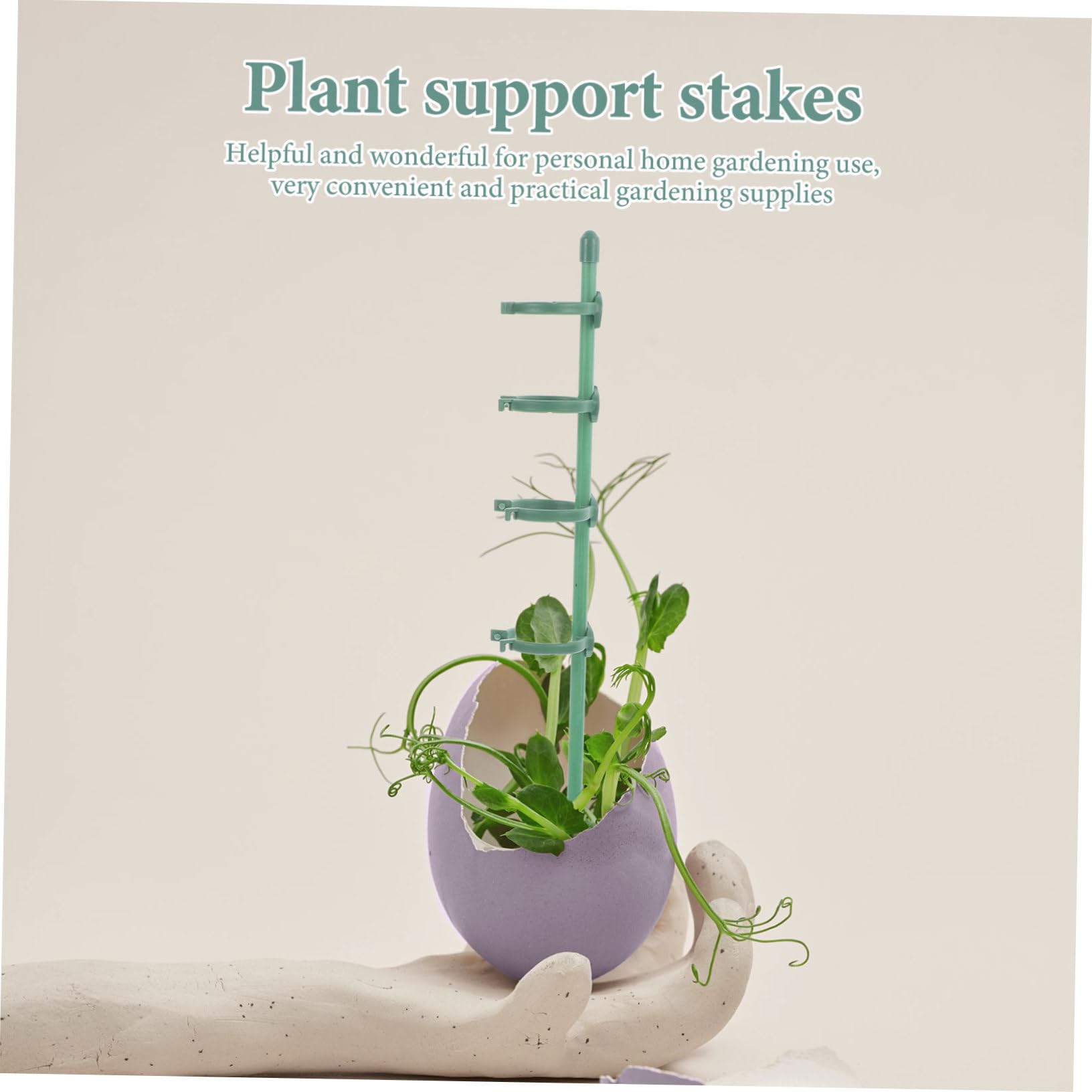 Toyvian 2 Ensembles Support du Support de Fleurs pieu enjeux Escalade de Plein air Les Soutiens Rester Support de Tige Unique de Jardin Fournitures de Jardinage Tige en Fibre de Verre Vert