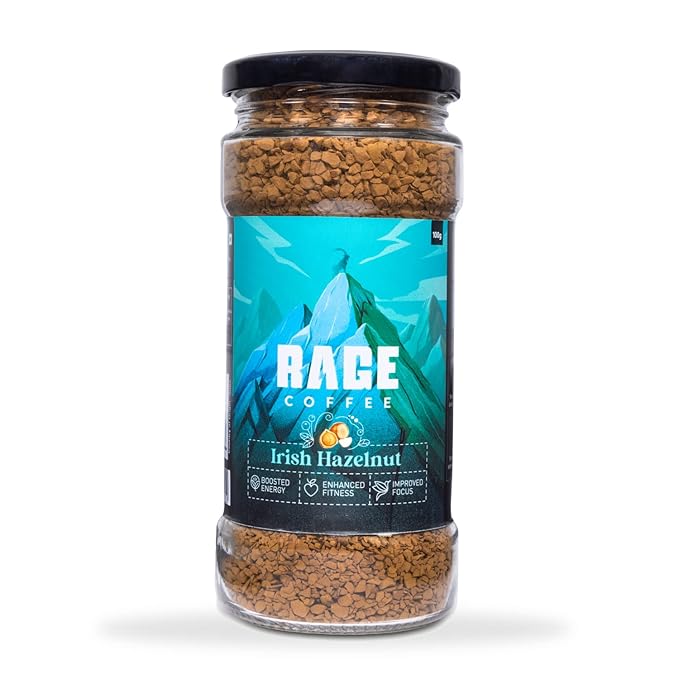 Rage Coffee 100 Gms Irish Hazelnut Flavoured Instant Coffee Powder