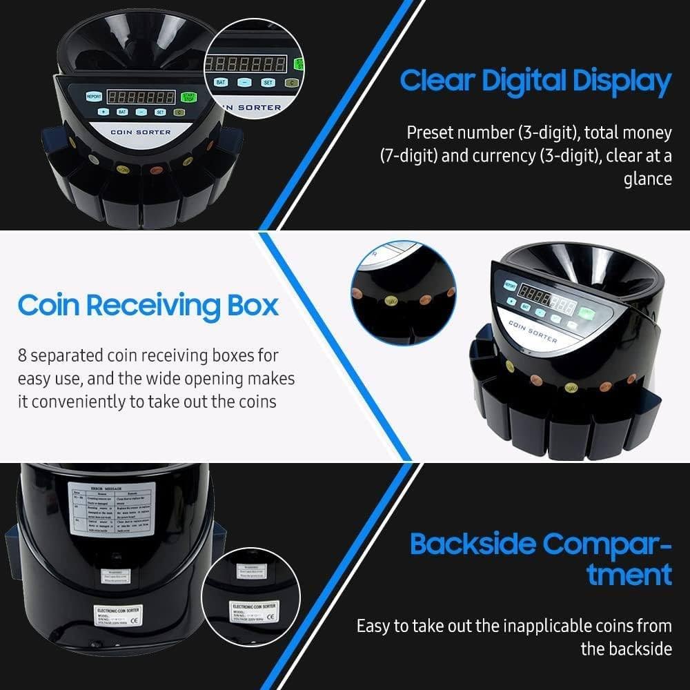 コインソーター 電子コインカウント機ユーザーガイド 電子コインカウント機お買得 未使用