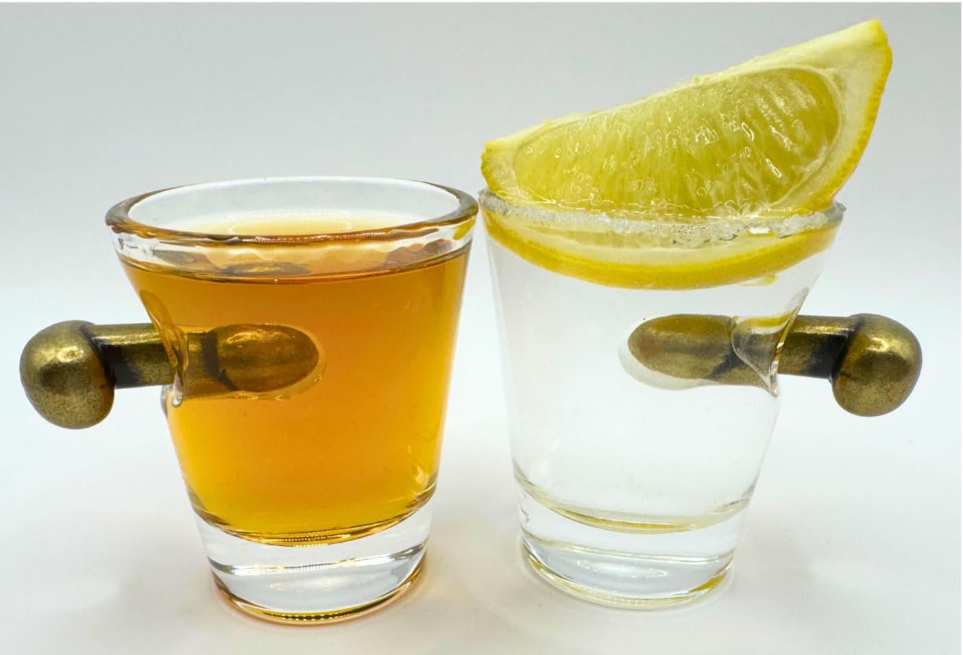 Funny Shot Glass for Adults – Premium Set of Two 2oz Clear Heavy-Base Shot Glasses with Metal Richard Insert – Perfect for Tequila, Whiskey, Adults, Bachelorette Party Favors, and Gag Gifts by TDS