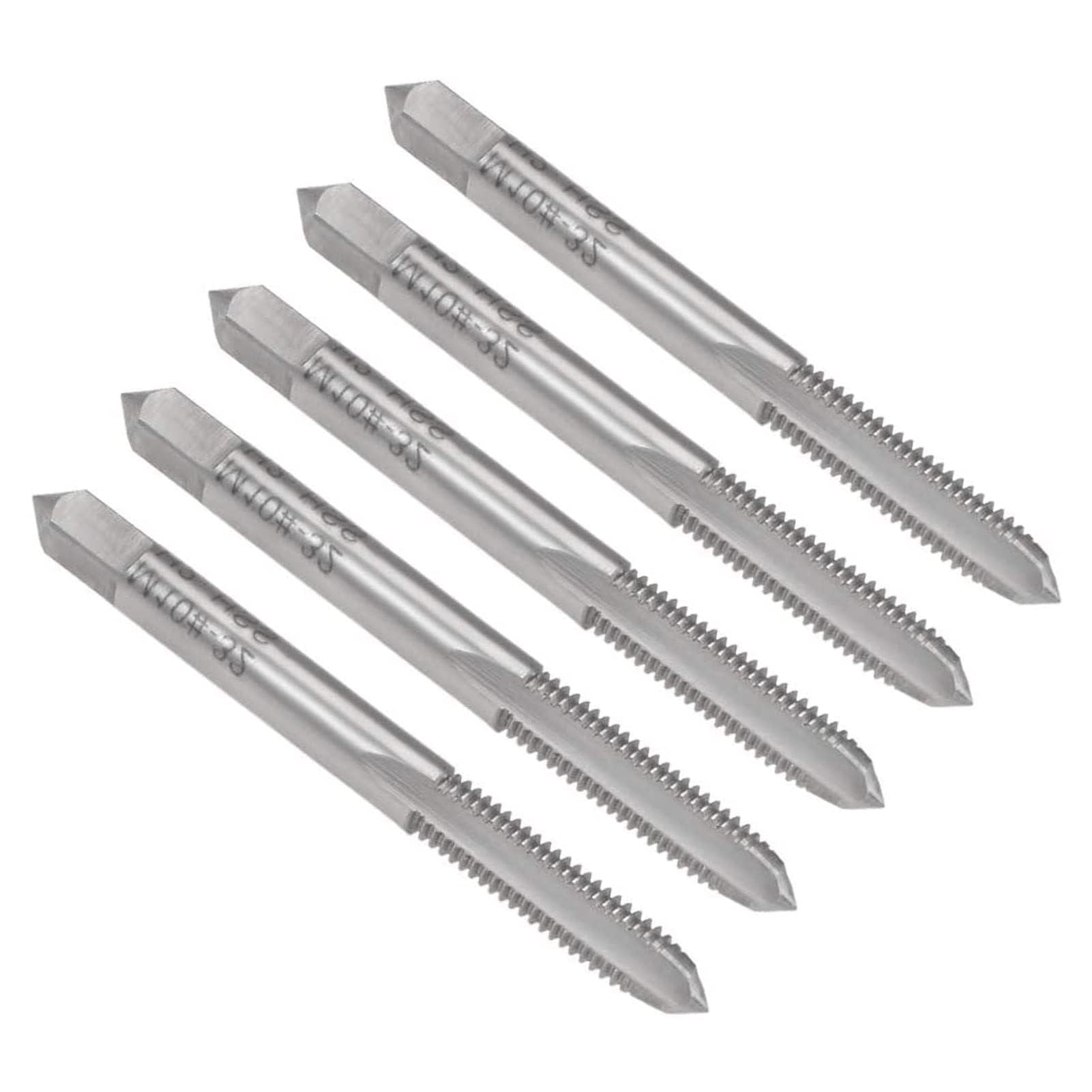 TA-VIGOR Filettatura diritta 10-32 UNF, rubinetto a vite con tolleranza H2, acciaio ad alta velocità 3 scanalature, filettatura filettata, 5 pezzi