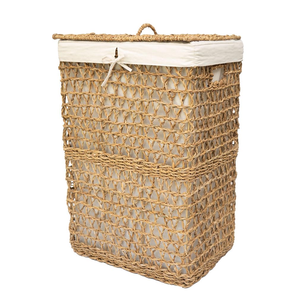 Arthur Cameron Natural Atrai Rectangular Seagrass Laundry Basket (Large)