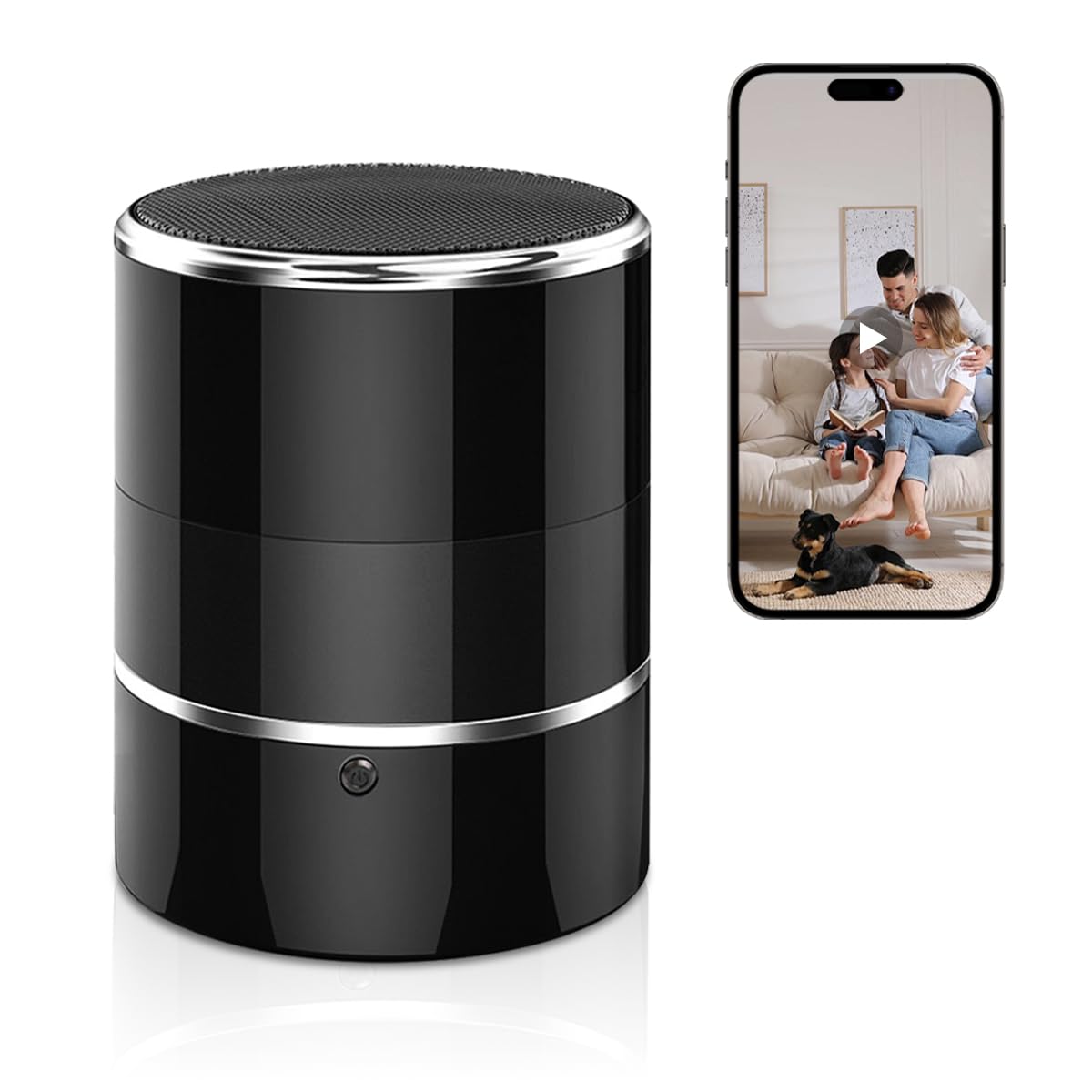 Photo 1 of CHEJZVAY Hidden Spy WiFi Camera in Bluetooth Speaker with 240° Viewing Angle,Hd 1080P,Wireless Security Cameras,Nanny Cams Phone App,Motion Activated for Home Offices Store(2.4G /5G)