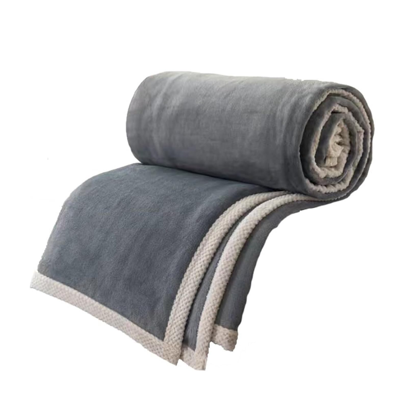 Super Soft Flannel Queen Size Blanket for Bed, Lightweight Fuzzy Plush Warm Throws for All Seasons for Couch and Bed(Light Gray,180 * 200cm)