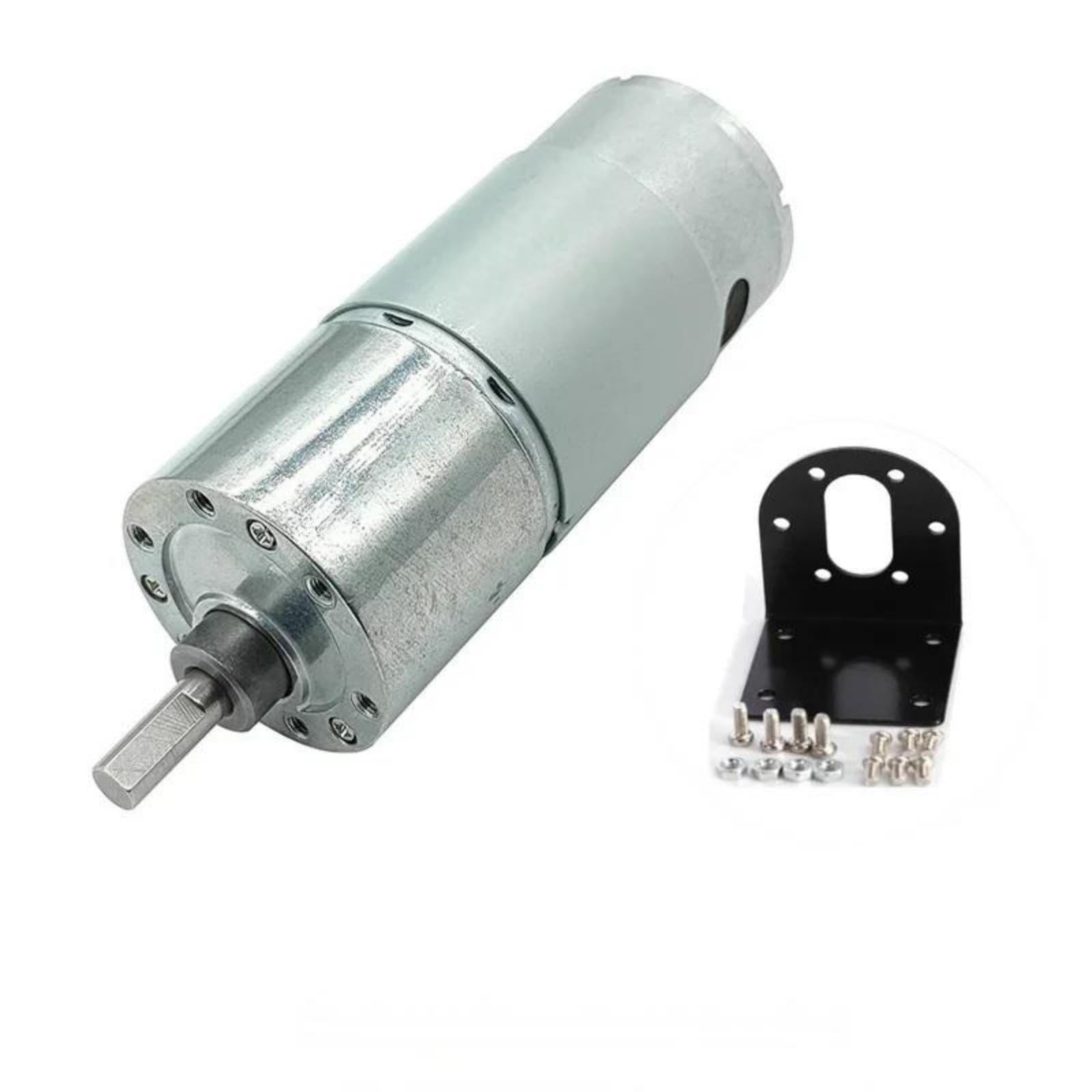 Getriebemotor mit Drehmoment, 12/24V, 555-Gleichstrommotor, 7 U/min bis 960, langsame Geschwindigkeit, 37 mm Reparaturteil(24V 107RPM,Package B)