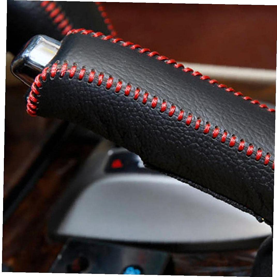 1set Cuir Cuir Bouton Couvercle Couvercle Handbrake Handbrake Hands antidérapant Parking Main Frein Poignées de Frein à Main pour Universal Auto