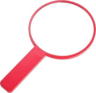 FRCOLOR Hand Mirror Small Oval Mirror Oval Mirror Handheld Compact Mirror Round Makeup Mirror with Handle for Home Travel Small Handheld Mirror Hand Held Mirror Wall Mount Mirror