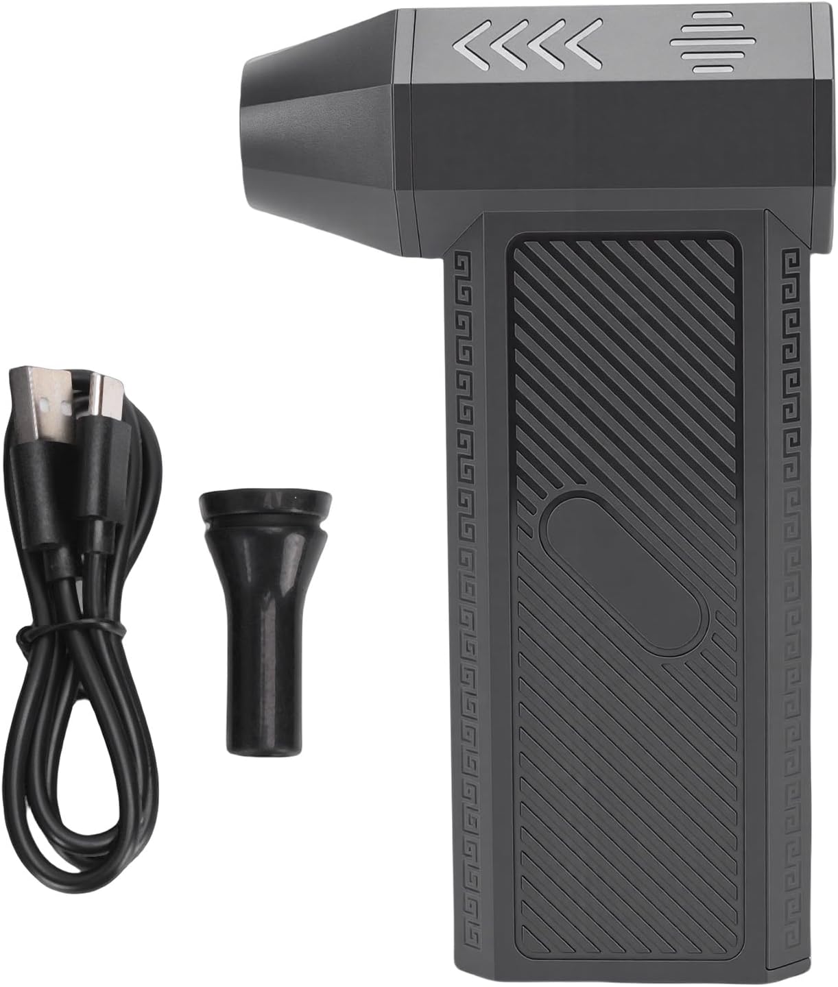 Cordless Air Duster, 3 Speed Adjustable 130000RPM Rechargeable Air Duster ABS Material 5000mAh Battery for Electronics Cleaning Home Office Keyboard Camera Gear and Workshop Use