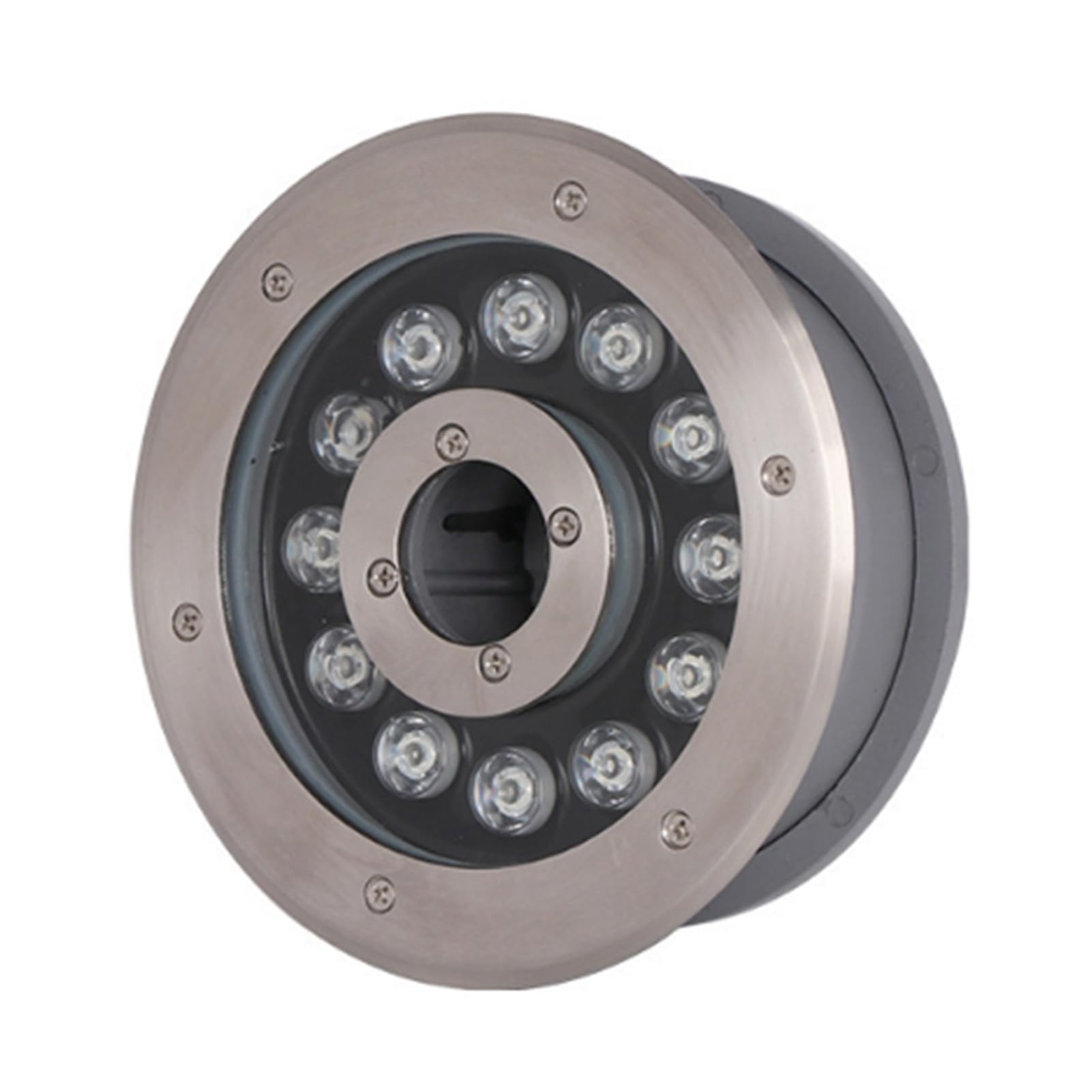 Luz De Estanque Subacuático LED Luz De Fuente Acero Inoxidable IP68 Resistente Al Agua Baja Tensión DC12/24V Luces De Piscina para Fiesta Piscina Rockería Cascada Parque Lámpara De Paisaje(Gree