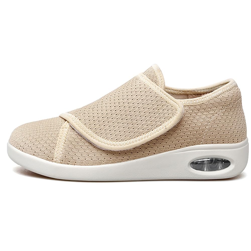 Buty dla diabetyków damskie bardzo szerokie wsuwane poduszki powietrzne zapalenie stawów ortopedyczne obrzęk spuchnięte kapcie regulowane sandały do chodzenia dla osób starszych