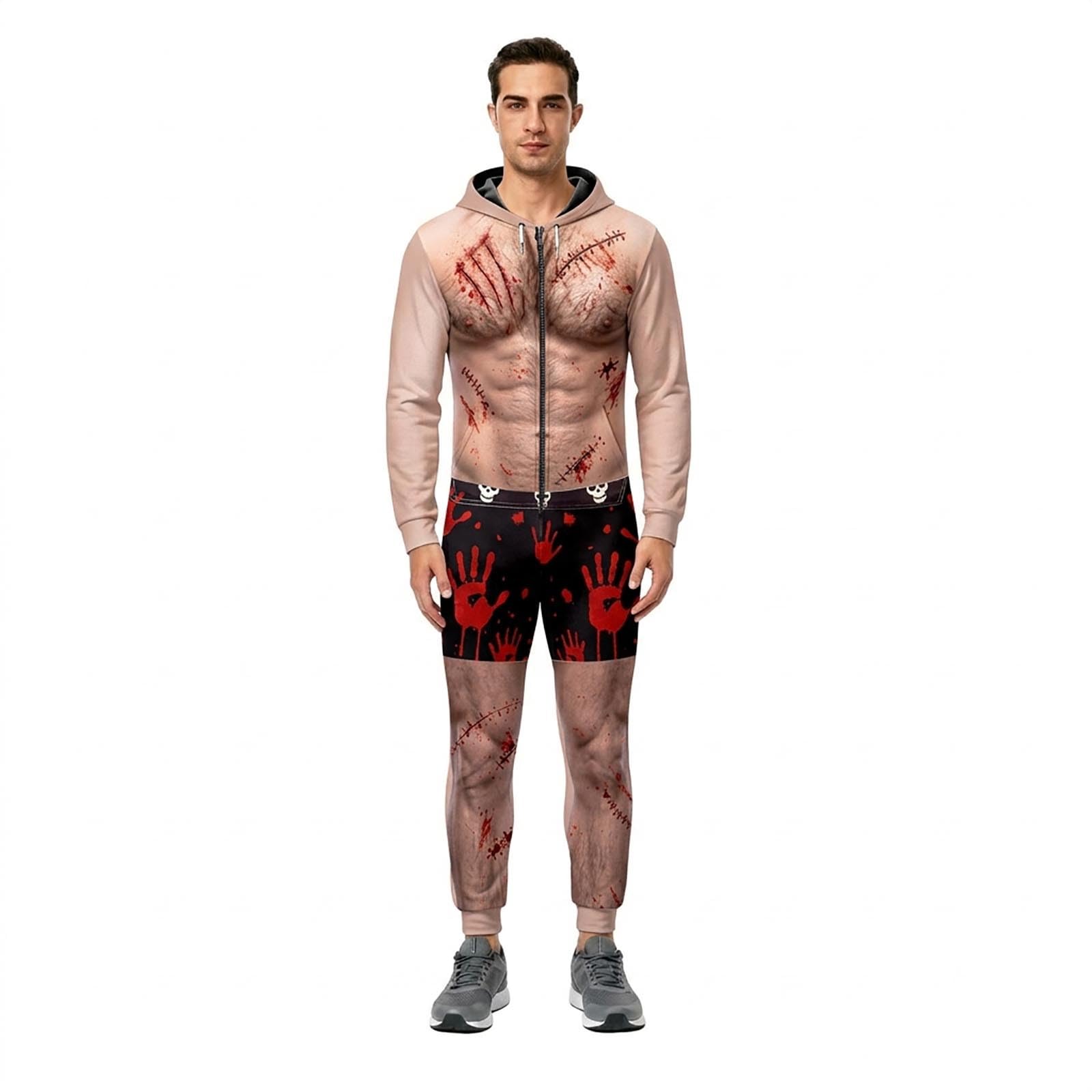 Halloween Onesie Adult Men, Men'S Halloween Costume Funny 3D Print Borat