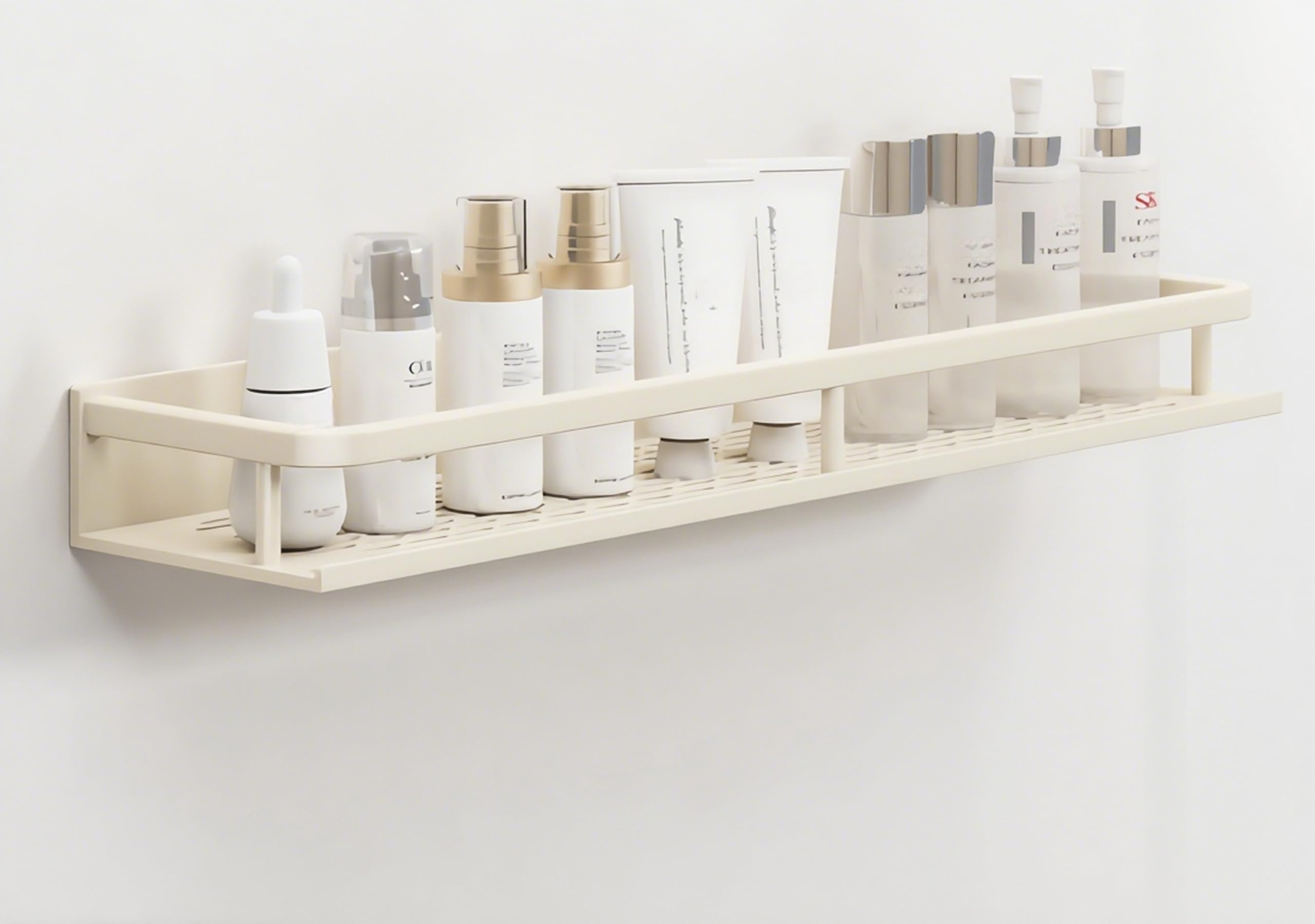SEIDO Space Aluminum Shower Caddy - 12 L Spice Rack Wall Mount for Kitchen Bathroom - Shower Organizer