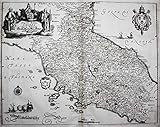  Stato della Chiesa con la Toscana. - Stato della Chiesa Roma Firenze Italia Italy Italien carta map Karte