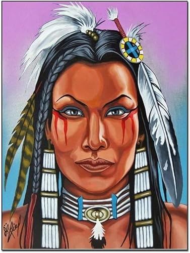 ESyem Póster de arte nativo americano indio, póster de arte nativo de guerrero indio, póster vintage, póster de arte en lienzo y arte de pared,