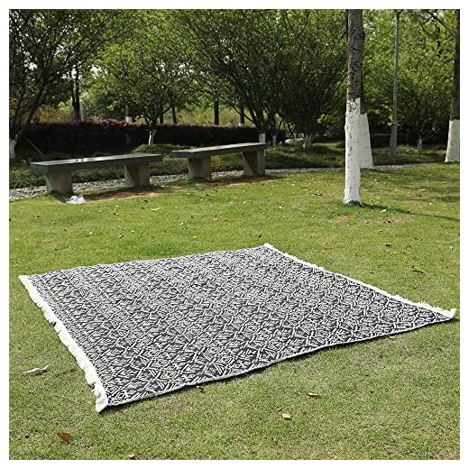 Wulcea Esterilla Playa Manta Picnic Grande Toalla Antiarena Alfombra Esterilla para Mantel Toalla Gigante Plegable Acolchada 200 x 150 Camping Alfombra Suelo Lavable Blanket