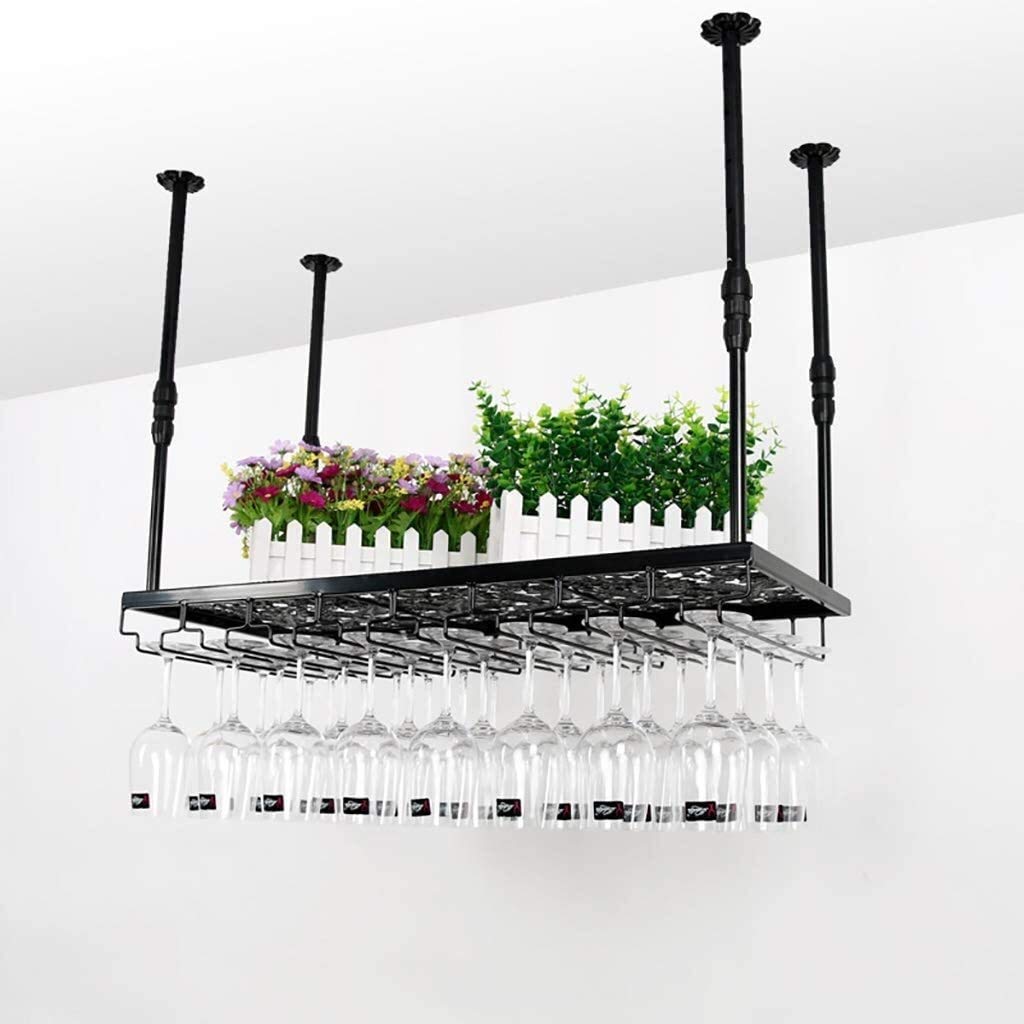 Casier à vin et porte-verre suspendu facile à installer taille 120cm