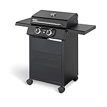 Enders eCrave 2 Barbecue elettrico – Griglia in ghisa, carrello per BBQ con spazio di stivaggio – 2 potenti elementi riscaldanti con stabile coperchio e termometro integrato – Simple Clean 97116