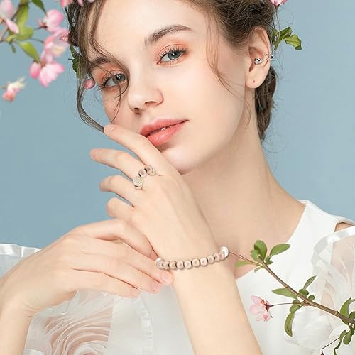 Miniatura 6 de UNICRAFTALE 20 cuentas de acero inoxidable 201 con textura de acero inoxidable de 0.315 pulgadas de diámetro, cuentas espaciadoras de metal de oro