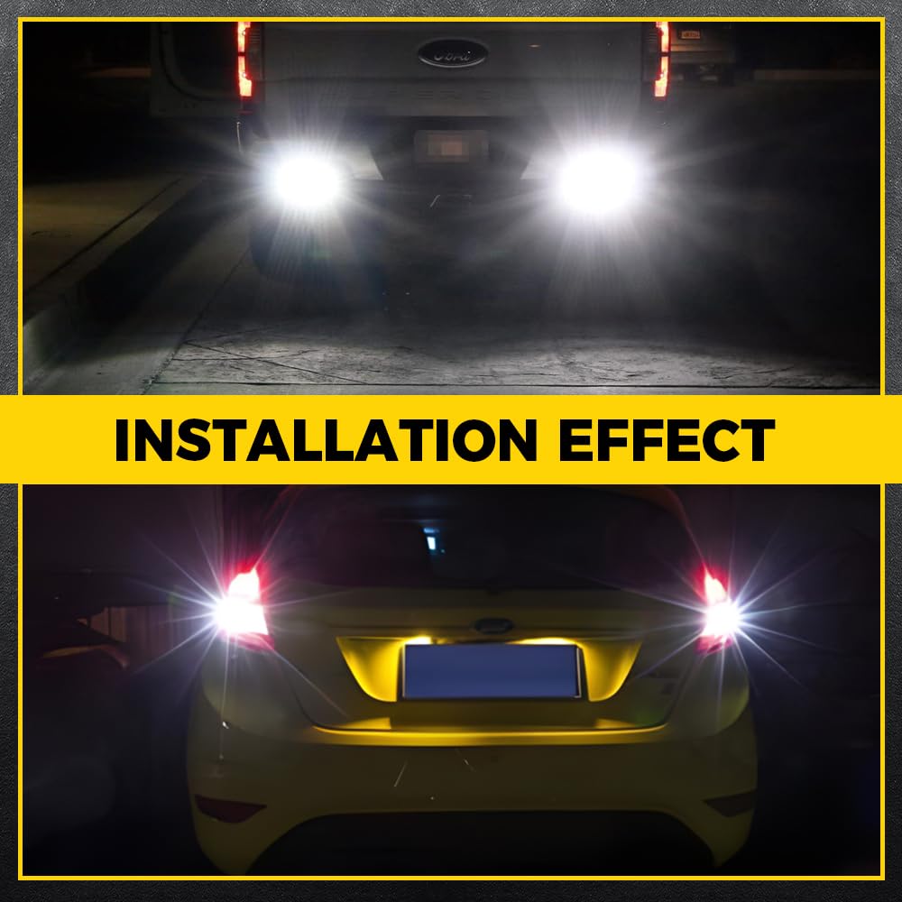 BMT xms Bombilla LED 1156 – 400% súper brillante 6000K blanco 7506 BA15S P21W LED de repuesto con proyector para luces de marcha atrás DRL, luz de respaldo, paquete de 2