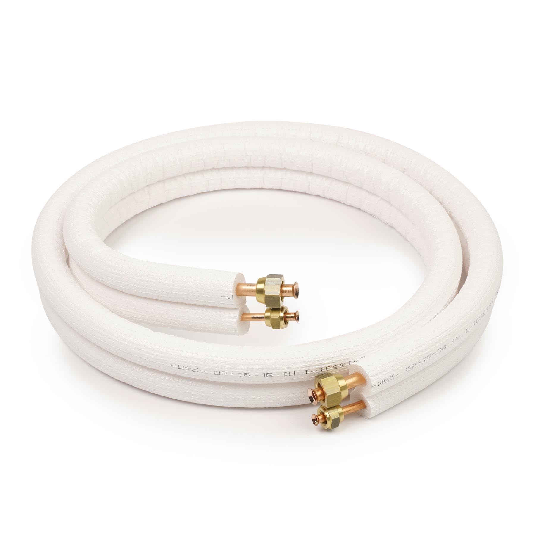 1/4" + 3/8" preaislado refrigerante conducto de cobre tubos de cobre Sistemas de refrigeración 9000/12000 BTU (sin rebordear, 4 m)