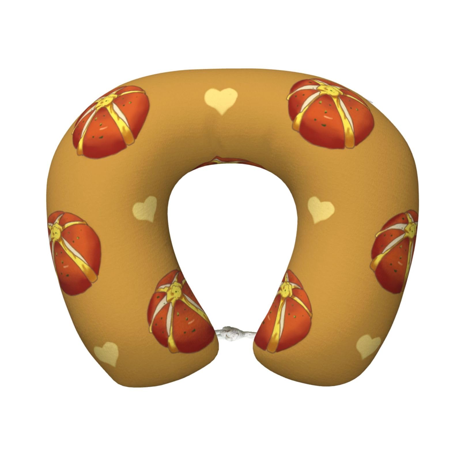 BOAIHH Buttered Bread Memory Foam Travel Pillow for Soft Comfort Fits Snugly for Naps Office, and Airplane Use