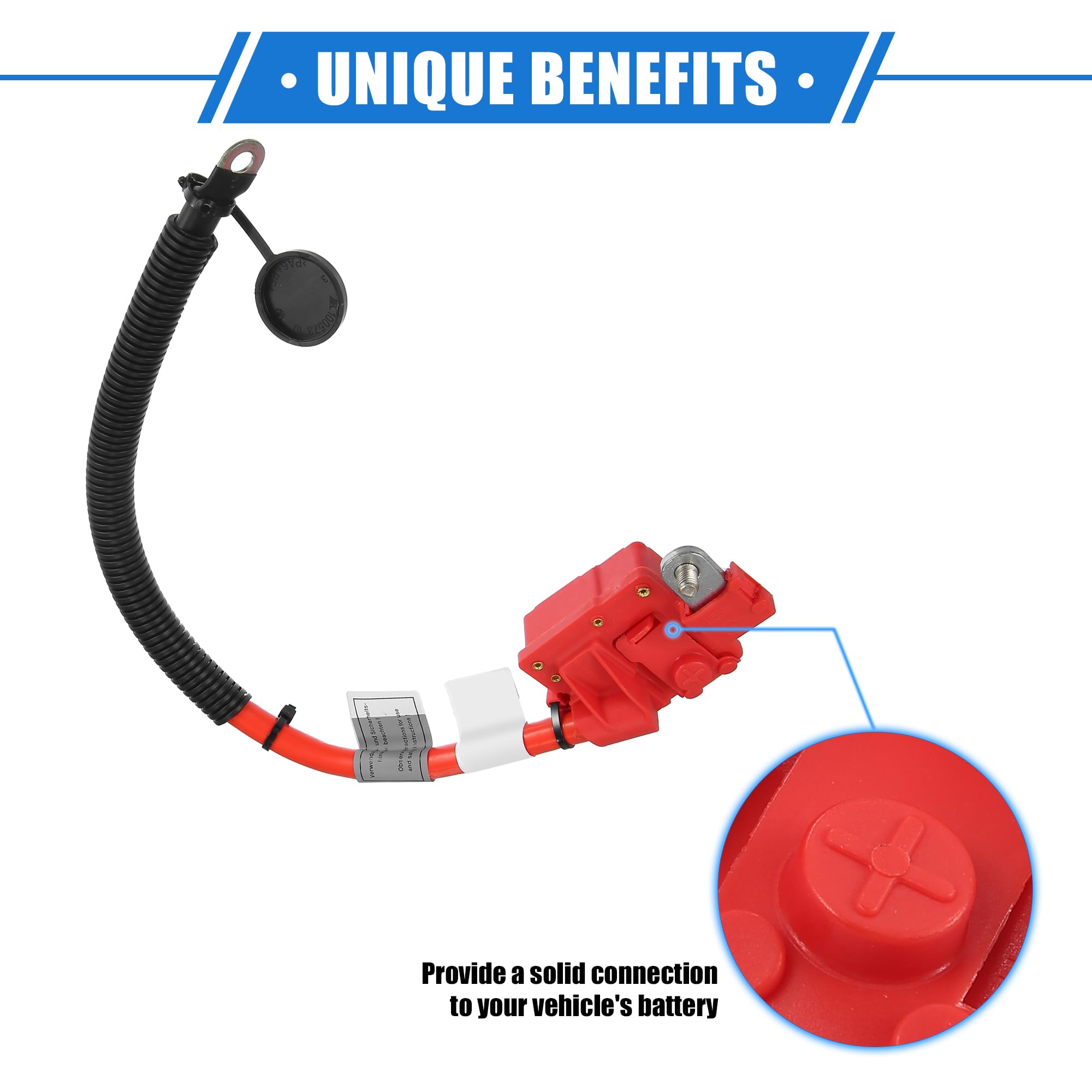 QUARKZMAN Câble Batterie Positif – Compatible BMW 528i 535i Etc., Renforce Puissance Et Stabilité Électrique