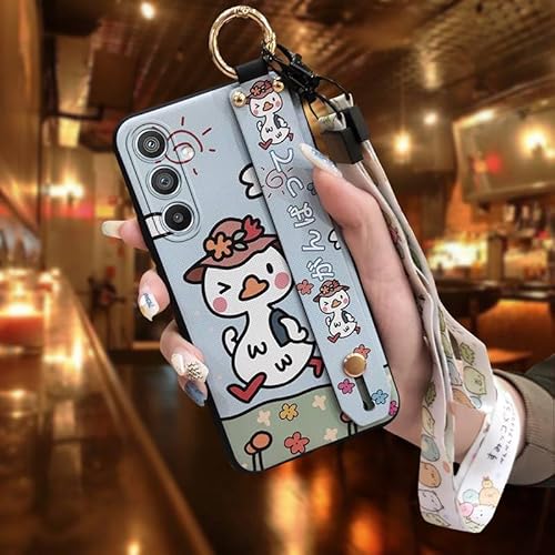 Phone Case Compatible with Samsung Galaxy S26 Plus/S26+/S26 Pro, Anti-knock Ring Wrist Strap Back Cover Dirt-resistant Wristband