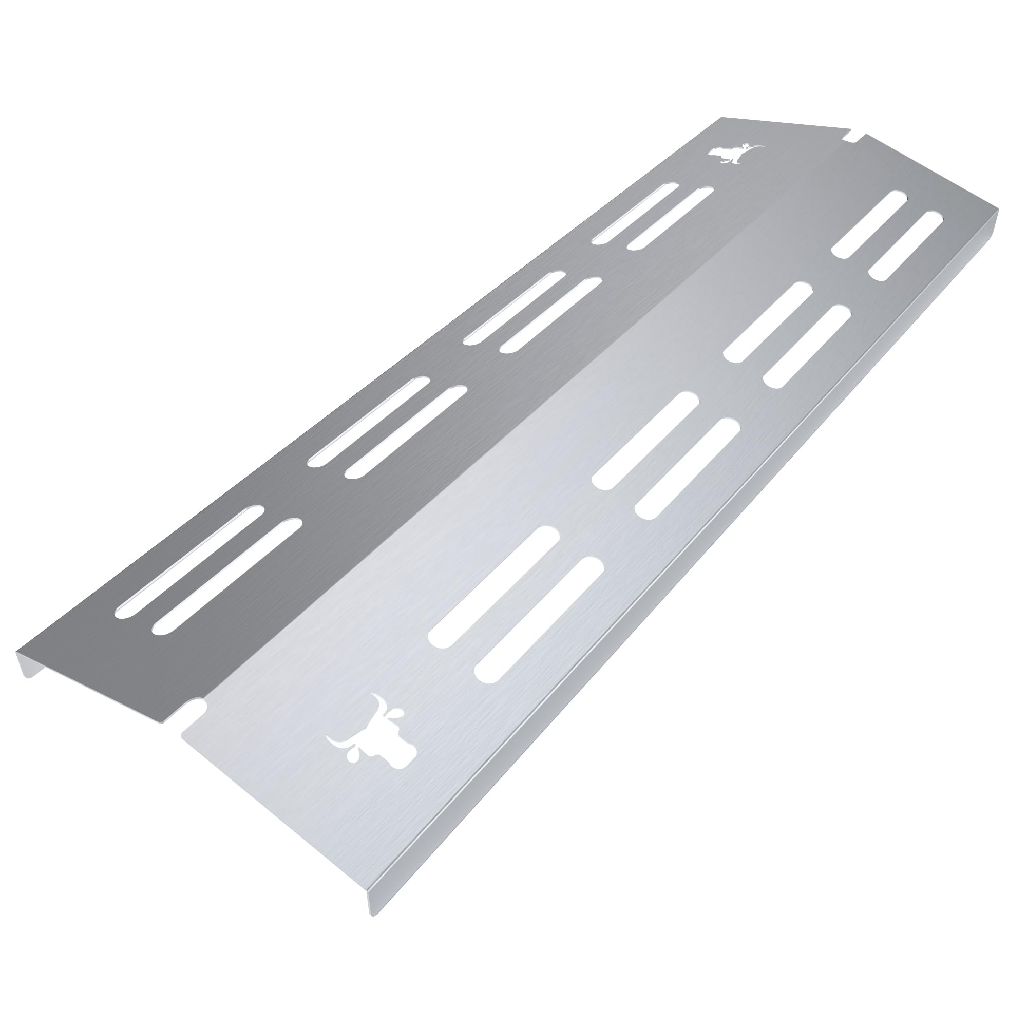 tuning-art GA45 Gasgrill Brennerabdeckung Edelstahl kompatibel mit Enders Boston Pro 4 Gasgrills | Brennerschutz | Passgenau, Farbe:4er Set Matt Bulle