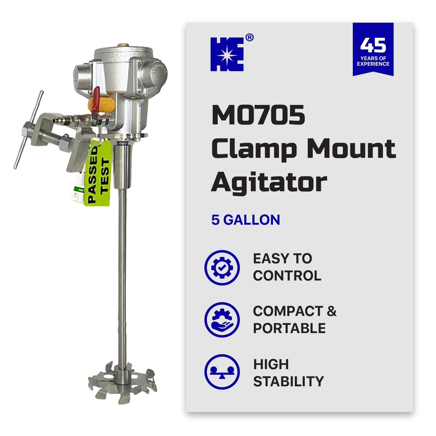 Amazon.com: COSMOSTAR 5 Gallon Pneumatic Agitator Clamp Mount Tank