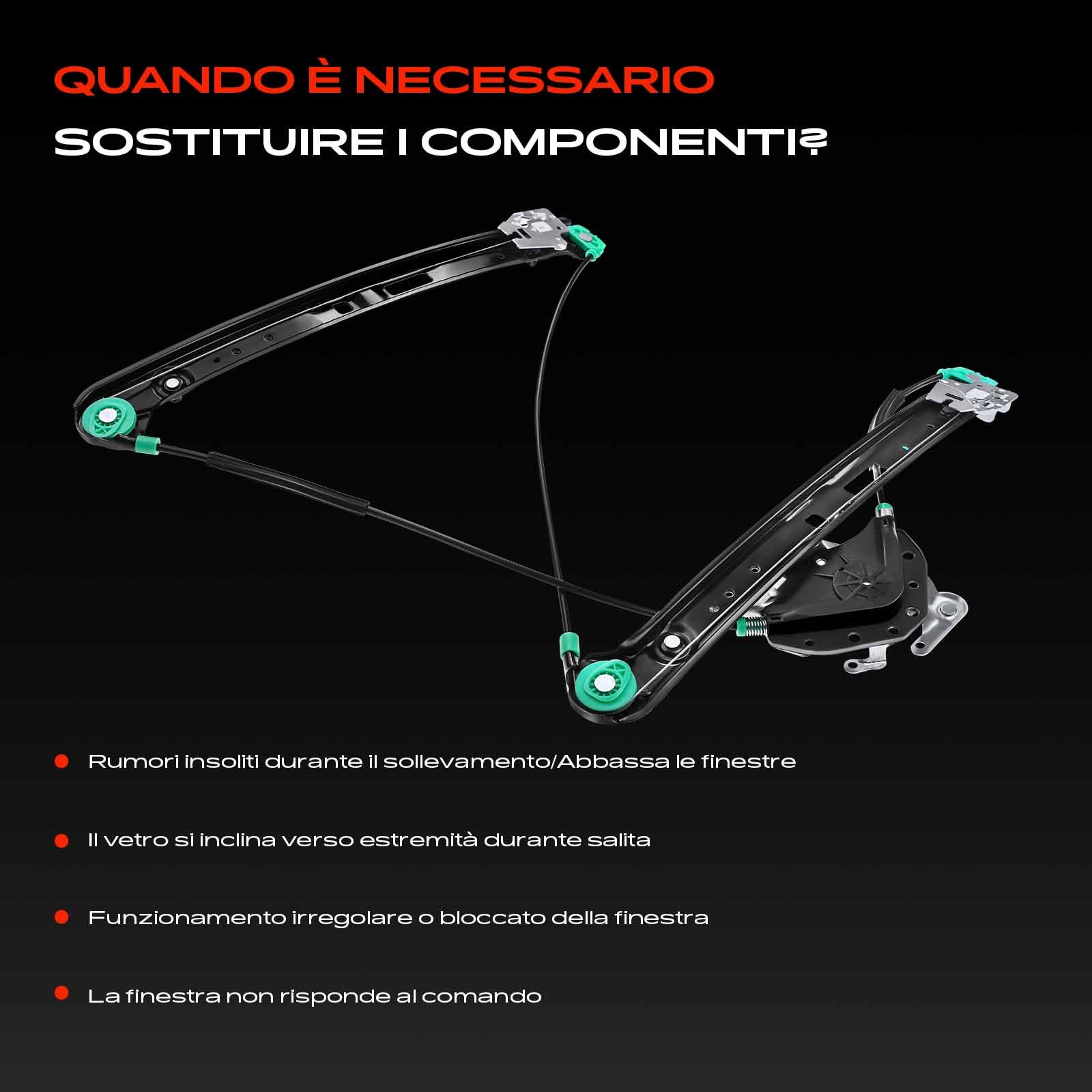 Frankberg Mechanizm Alzacristallo Elettrico Anteriore Sinistro 4/5-Drzwi BMW E46 Touring