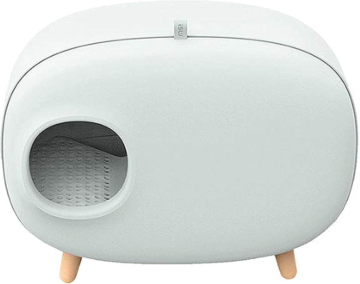 Bac à litière pour chat automatique toilette grand format semi-fermée bleu