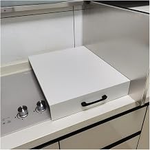 Gas Burners with Handles Kitchen Sink Cover for Counter Space Decorative Serving Tray, Stove Top Covers, Storage RacksWhite,39x16x3in/100x40x8cm
