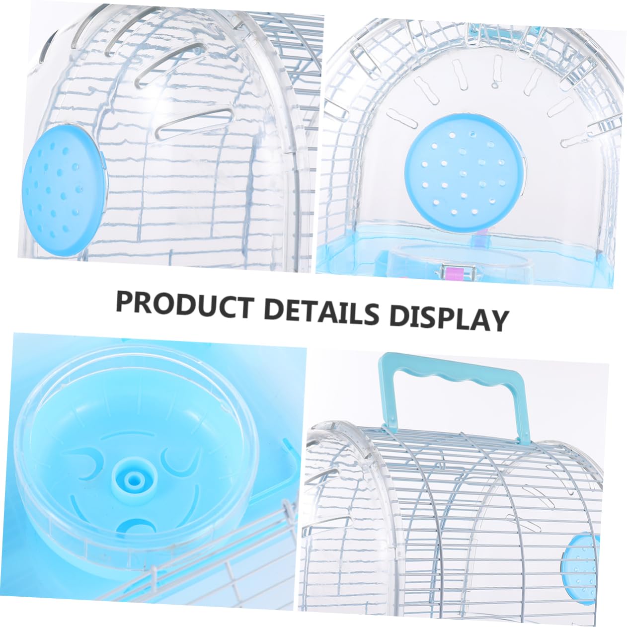 DOITOOL Maison de Transport Transparente pour Hamster, Plastique, Poignée de Transport, Abri Sûr et Confortable pour L’extérieur, Facile à Nettoyer Couleur Aléatoire
