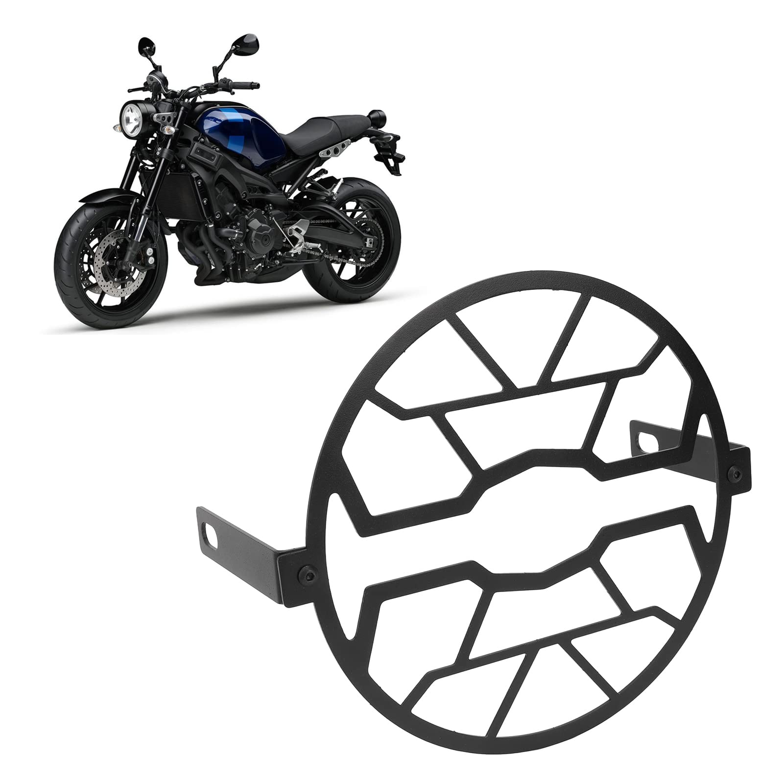Qiilu Protezione Faro Moto Copertura della Griglia di Protezione del Motociclo con Vite della Staffa Acciaio Inossidabile per XSR700 XSR900 2016-2021