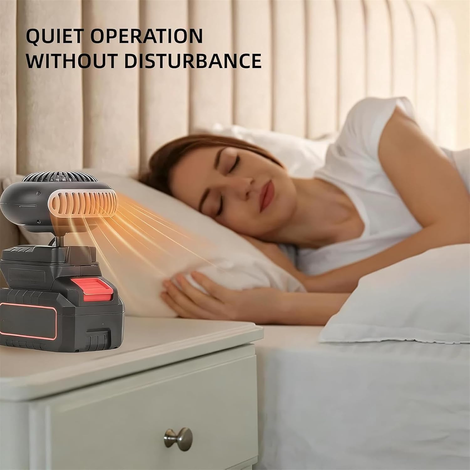 Indoor Heater for Power Outage, Battery Powered Space Heater Indoor - Portable Cordless 2600mAh Fast Heating with 360° Rotation & Anti-Tilt, Rechargeable Heater for Car Window Defogger (1Pcs)
