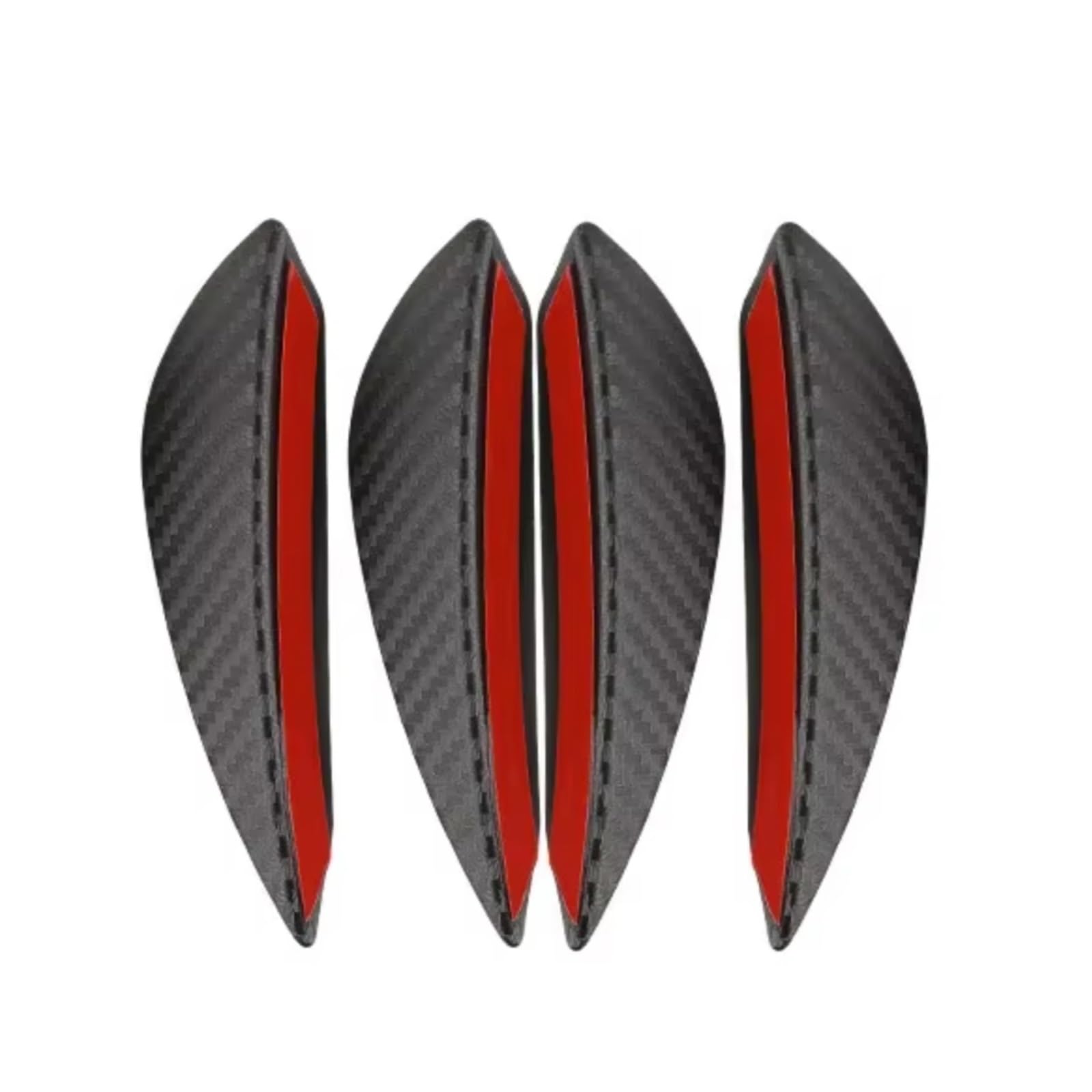 Spoiler Paraurti Auto 4 Pezzi/6 Pezzi Decorazione Universale Per Paraurti Anteriore Diffusore Splitter Alette Spoiler Canard Mento Tuning Auto Decorazione Canard(4PC Carbon Fiber)