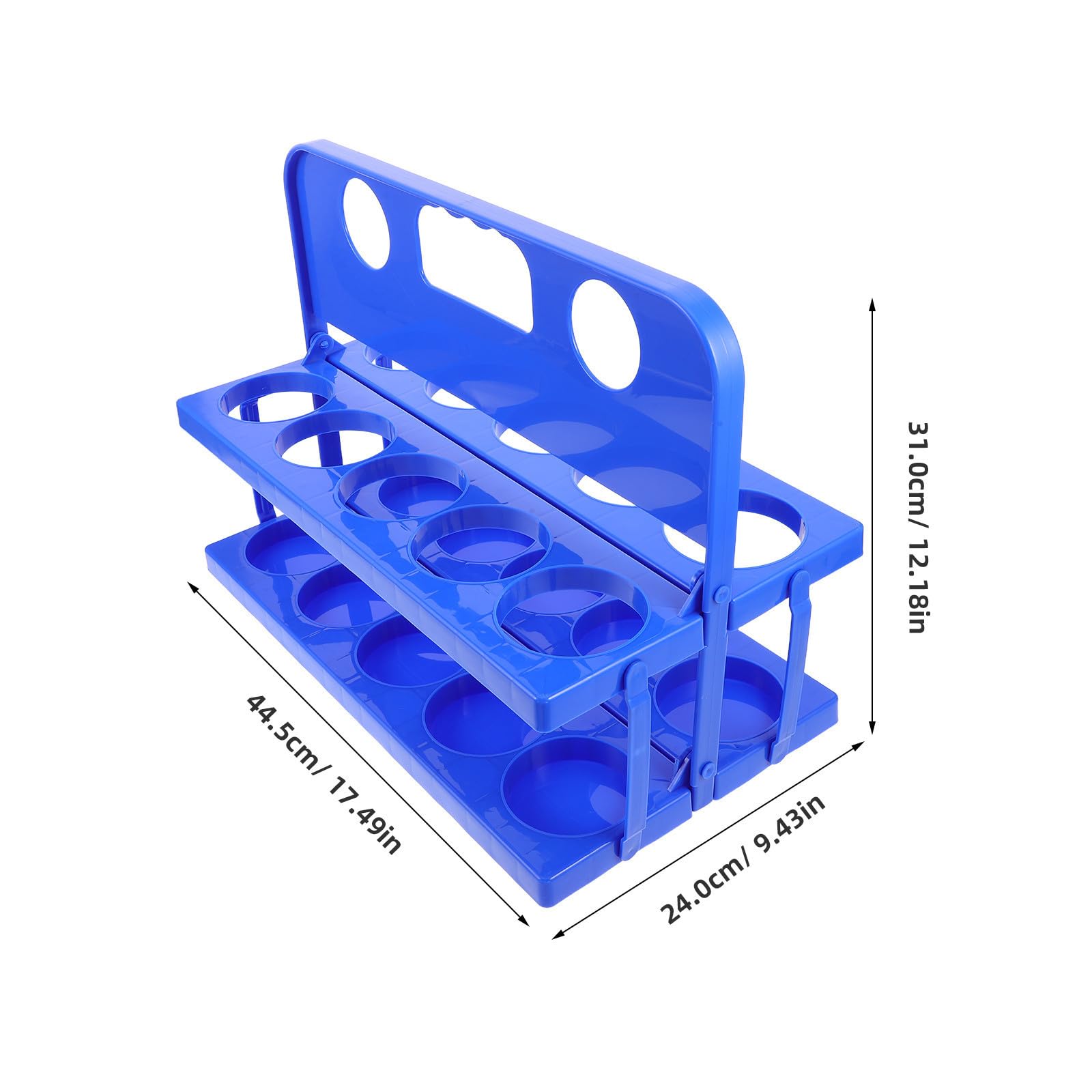 Healvian Porte-Gourde Pliable en PP avec 10 Emplacements et Base Stable pour Rangement Portable, pour Courses du Matin et Événements Sportifs