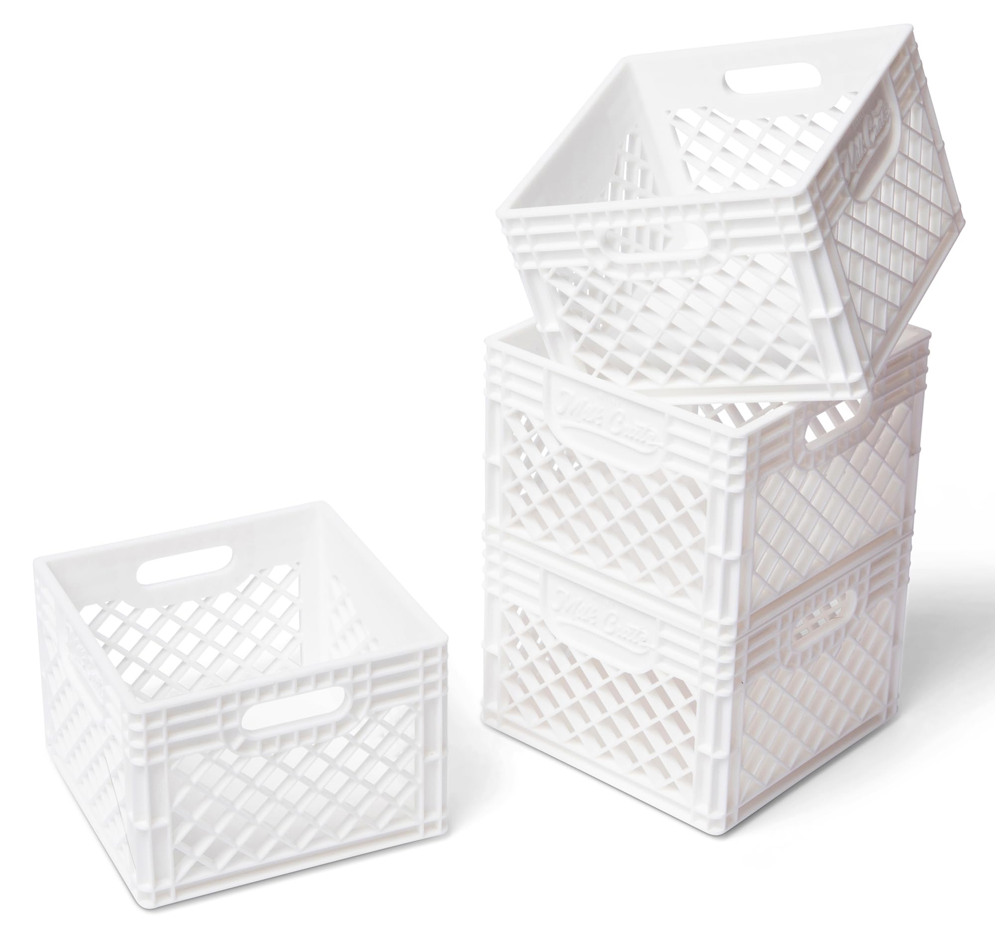 Small Plastic Milk Crates Two Milk Crates Heavy Duty Plastic Storage