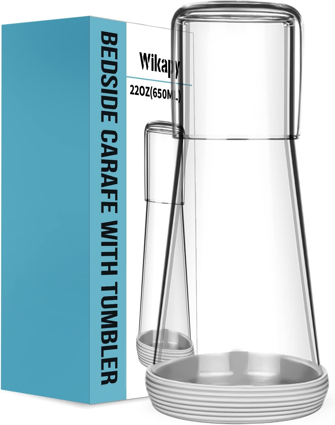 Pick Joy Bedside Water Carafe and Glass Set, Clear Night